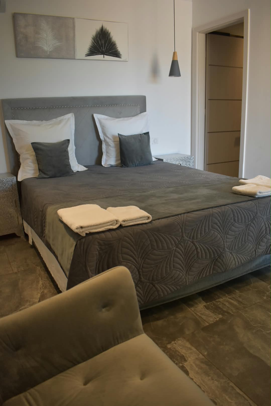 Chambre grise à Calenzana